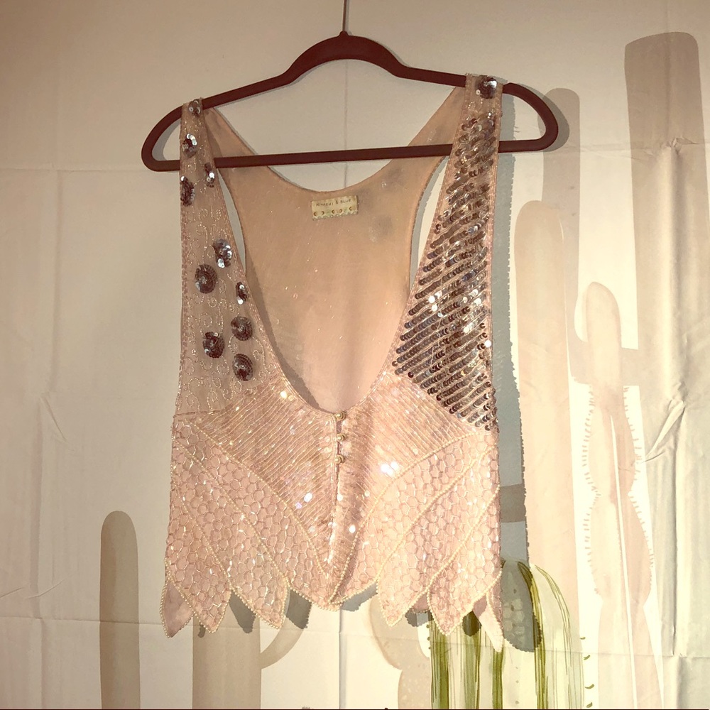 Free People Sequin Racerback Vest